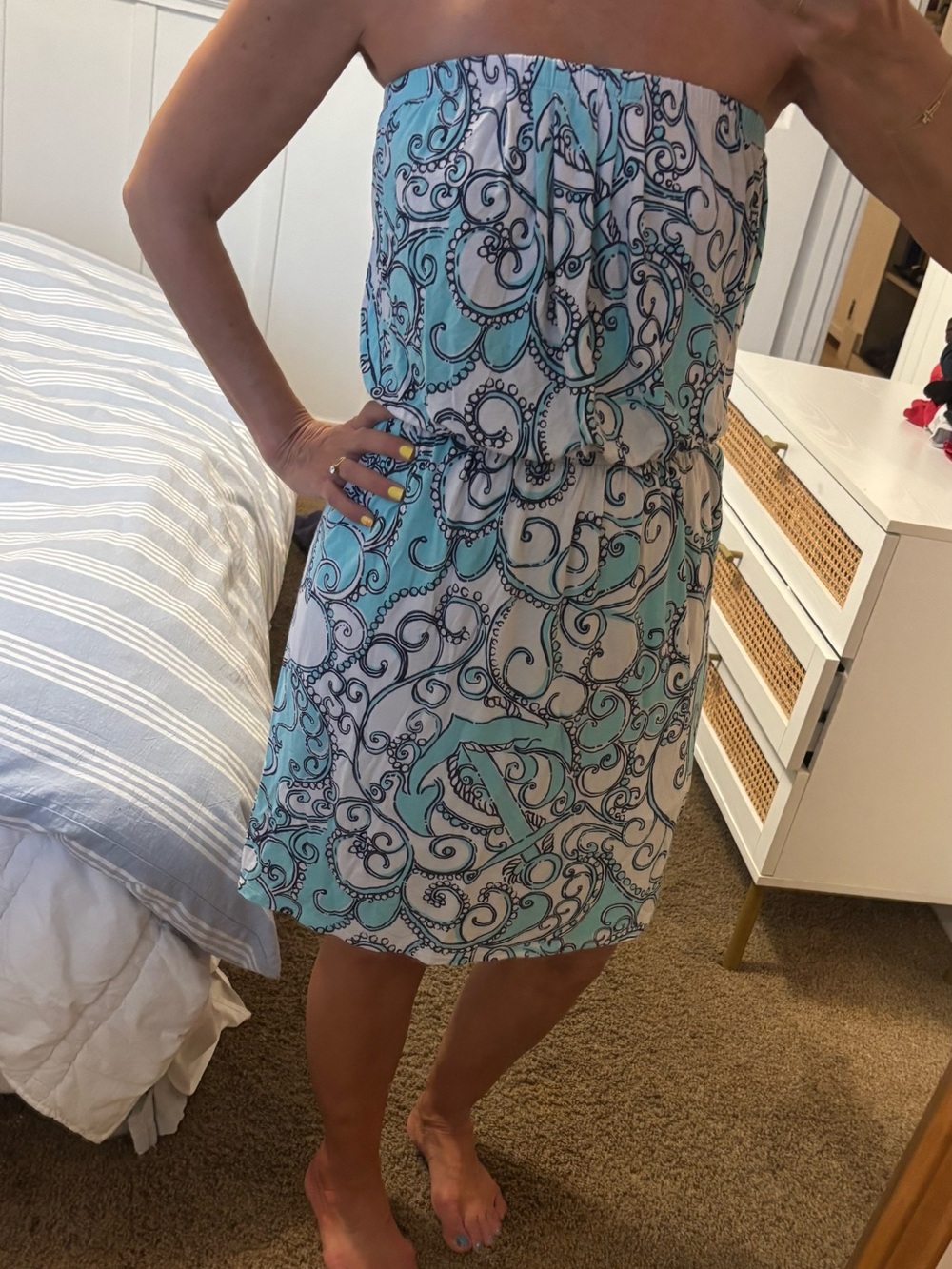 Lily Pulitzer Strapless print Sundress